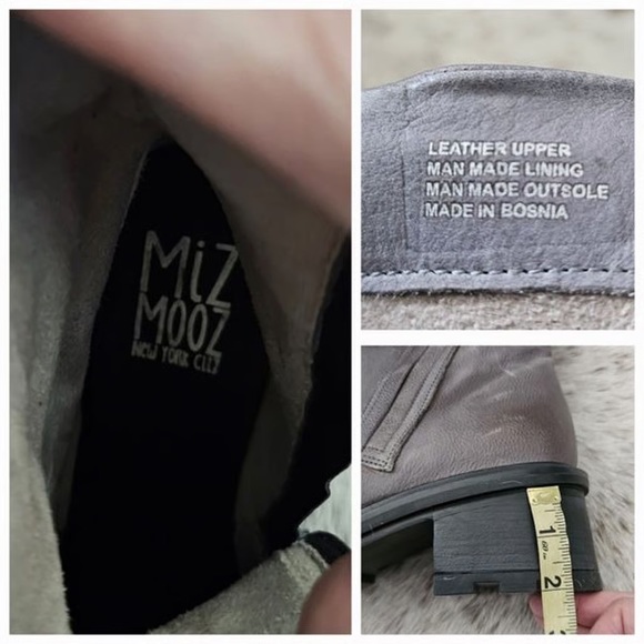 Miz Mooz Rocco Combat Boot In Concrete - Picture 4 of 5
